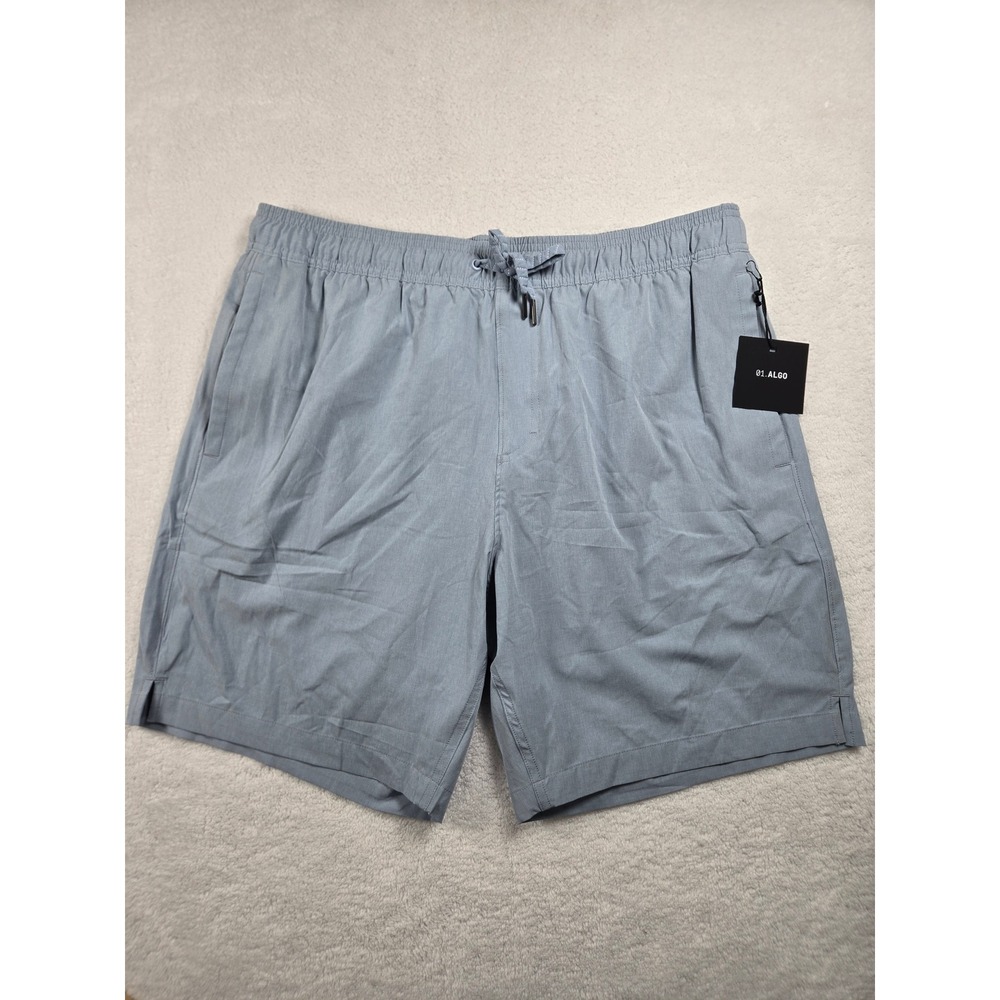 01.ALGO Mens Performance Shorts Gray XL Water Repellent UPF 40 Recycled NWT